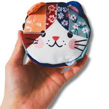 Load image into Gallery viewer, Cat Pencil Case Set | 3 Piece Kawaii Kitty Pouch Set with Coin Purse & Keychain