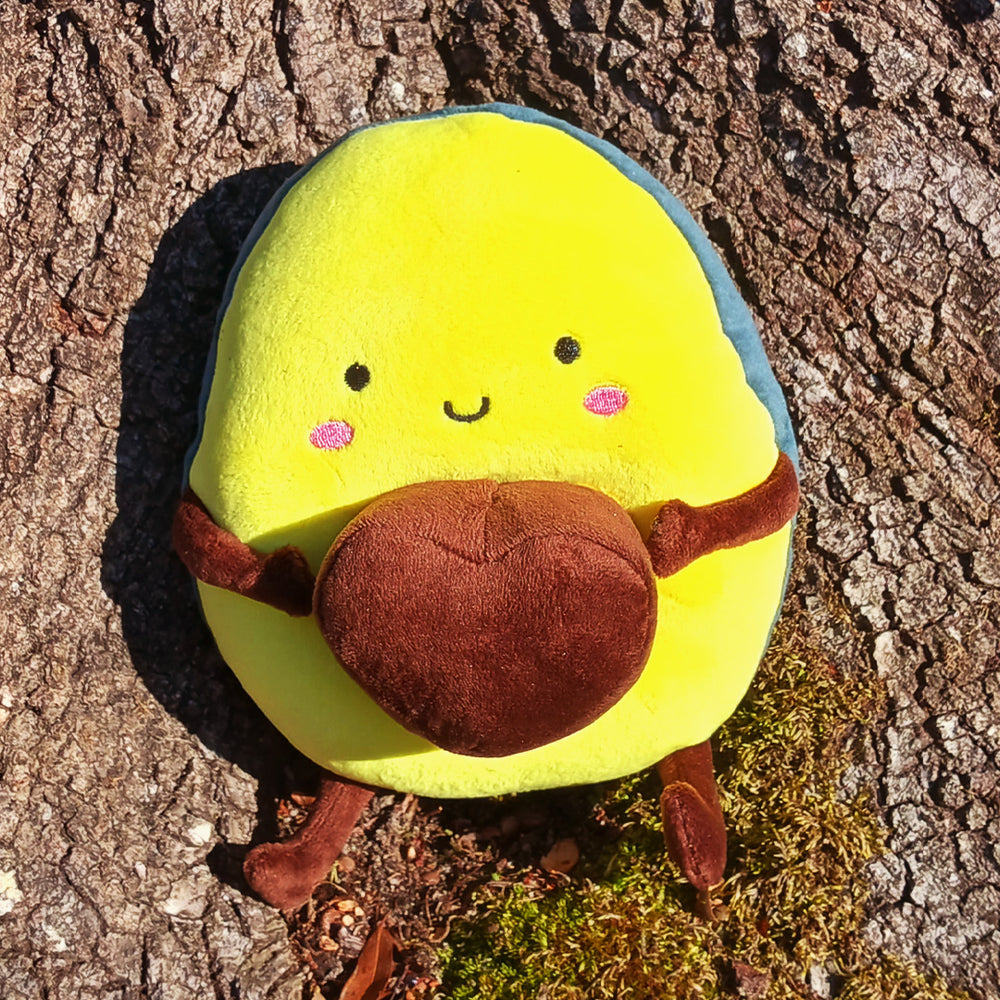 Load image into Gallery viewer, Avocado Plush | Reversible Green Brown Kawaii Plushie