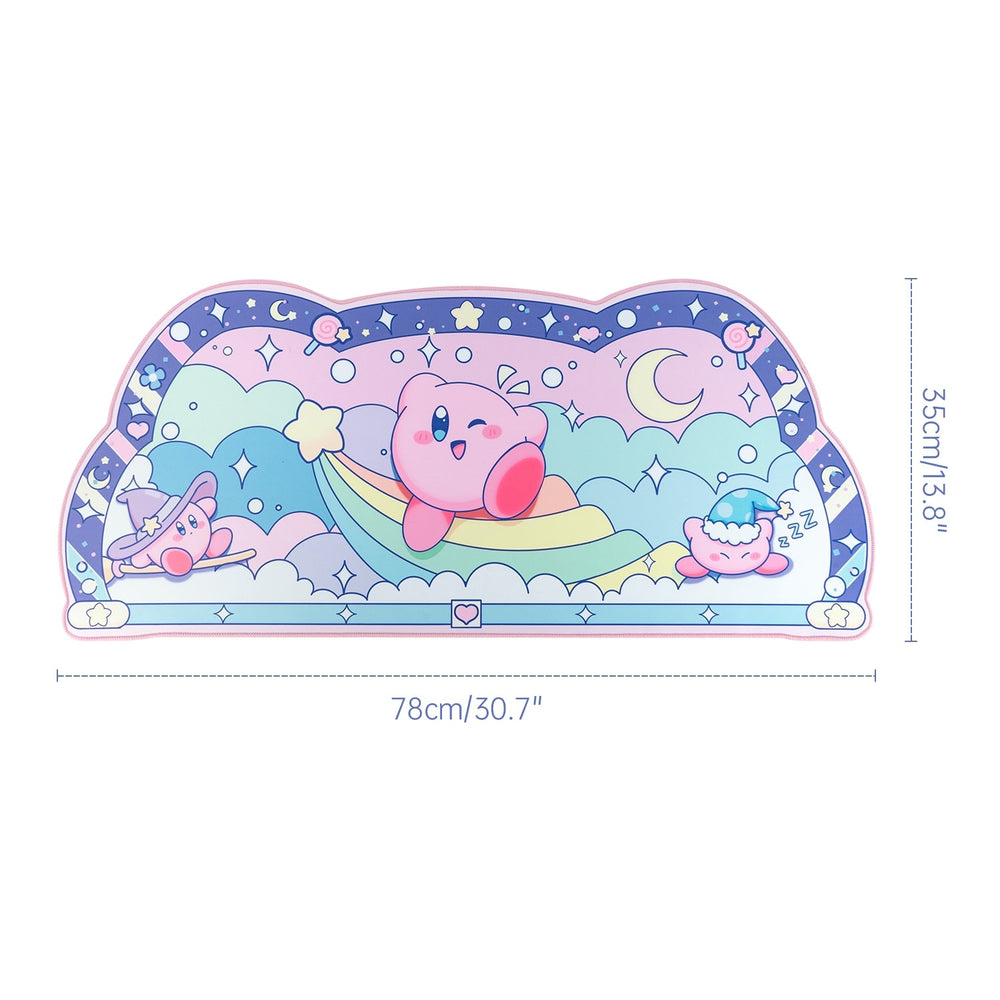 Load image into Gallery viewer, Kawaii Desk Mat Bundle – 3 Pack Anime Kirby Sakura Shark Mousepads