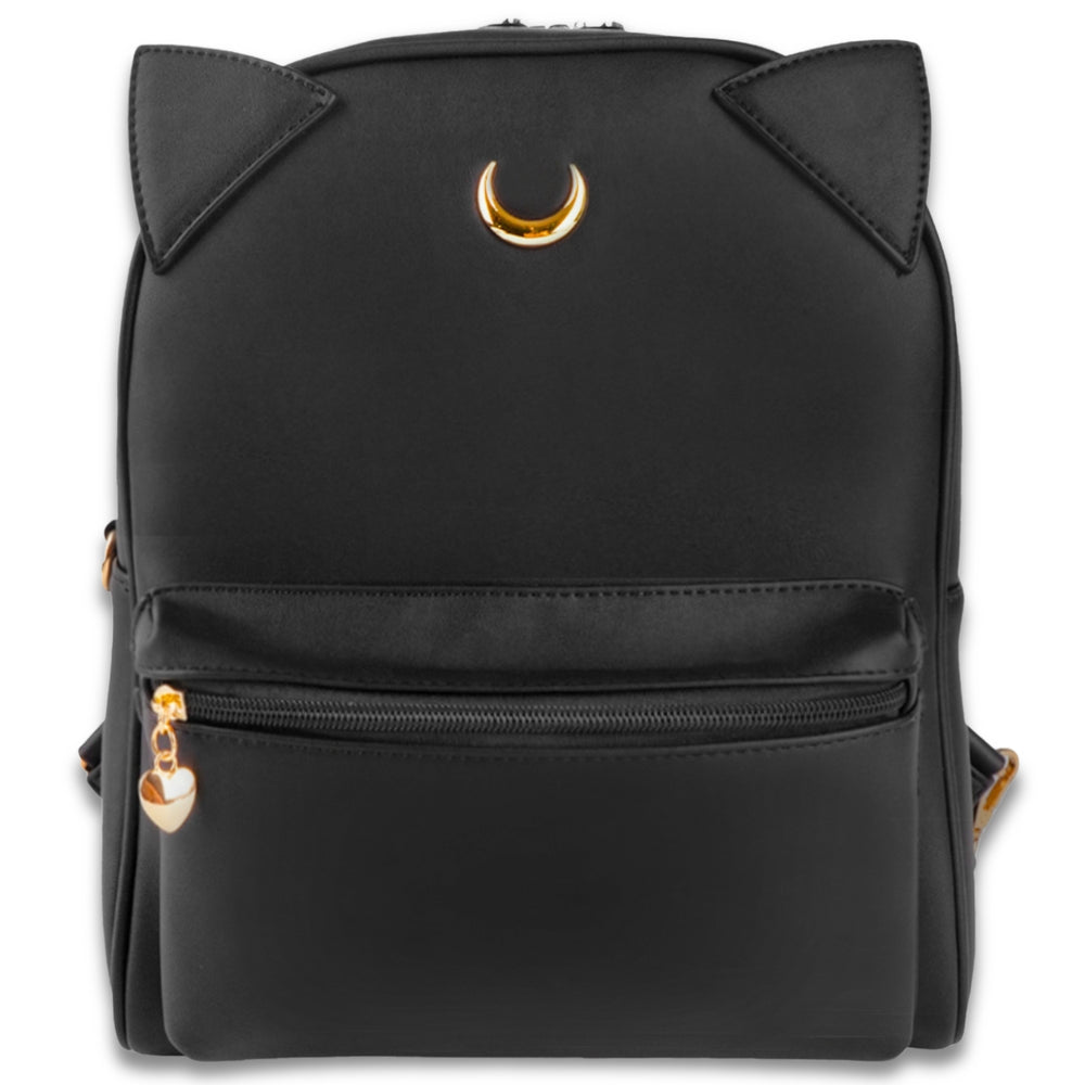 Load image into Gallery viewer, BelugaDesign Moon Backpack - Cute Black Anime Cat Ears