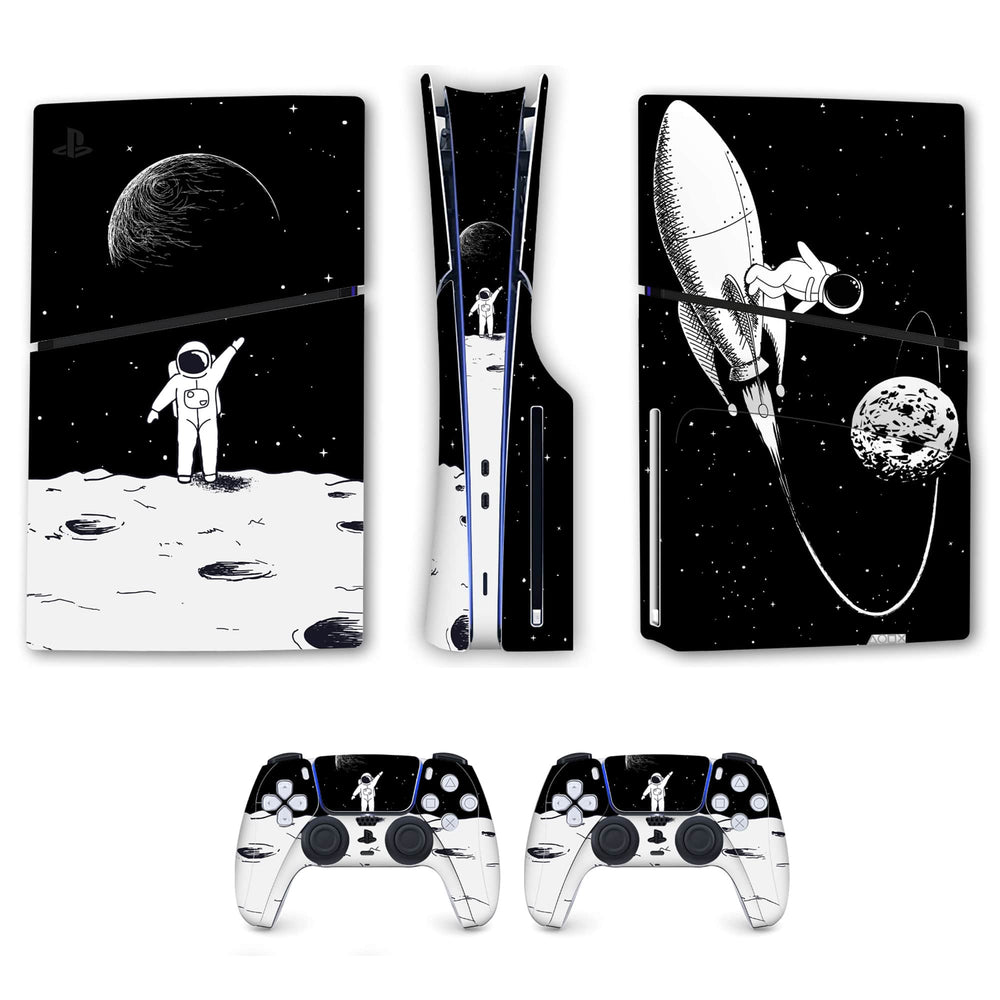 Load image into Gallery viewer, Space Moon PS5 Skin - Astronaut Cute Vinyl Wrap Sticker Sony Playstation 5