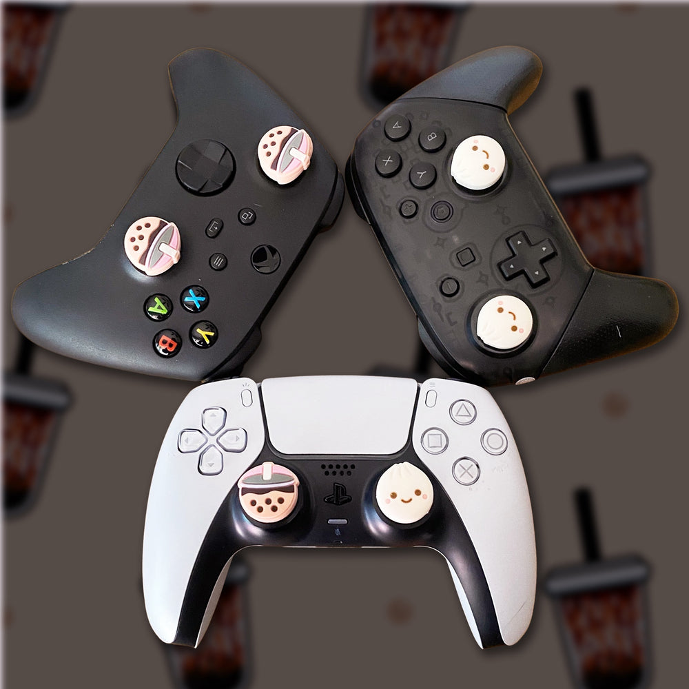 Load image into Gallery viewer, Boba Dumpling Thumb Grips for PS5 PS Xbox Pro Controller Switch 2