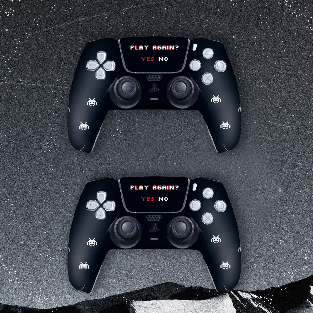 Load image into Gallery viewer, Game Over PS5 Skin - Retro Black Vinyl Sticker for Sony Playstation 5