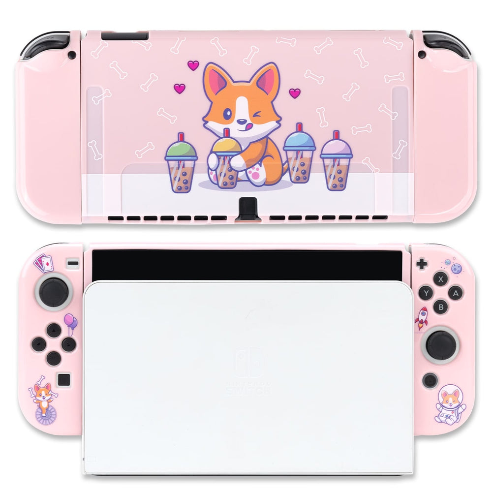 Load image into Gallery viewer, Corgi Boba Case - Dog Nintendo Switch, Lite, OLED Bundle