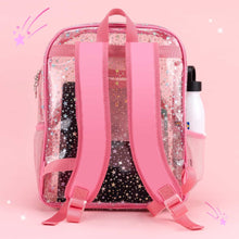 Load image into Gallery viewer, Glitter Pink Clear Backpack - Kawaii Cute School Supplies for Girls & Women