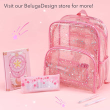 Load image into Gallery viewer, Glitter Pink Clear Backpack - Kawaii Cute School Supplies for Girls & Women