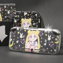 Load image into Gallery viewer, Moon Anime Skins - Black Anime Cute Nintendo Switch Lite Wraps