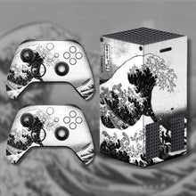 Load image into Gallery viewer, Wave Xbox Skin | Japanese Black White Vinyl for Xbox Series S or X