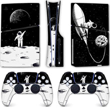 Load image into Gallery viewer, Space Moon PS5 Skin - Astronaut Cute Vinyl Wrap Sticker Sony Playstation 5
