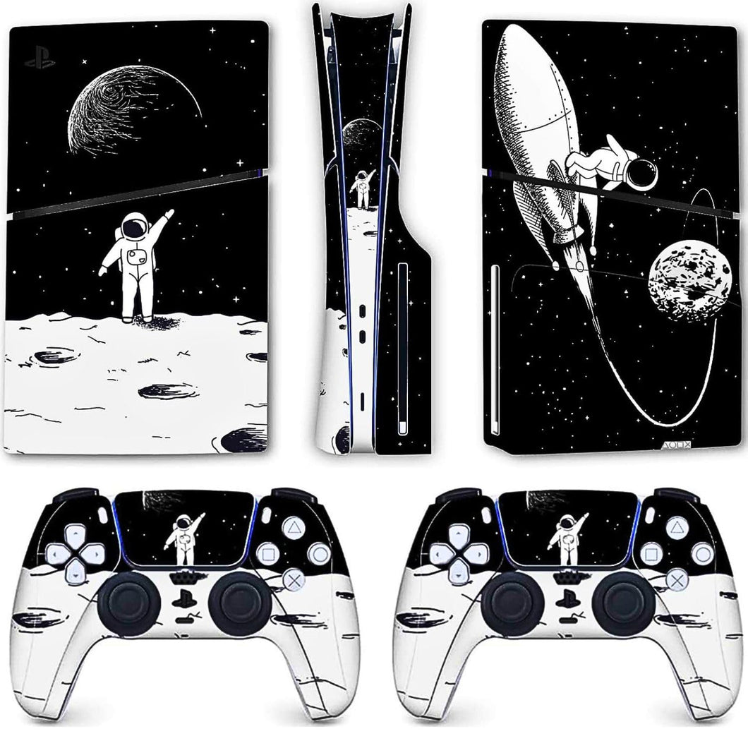 Space Moon PS5 Skin - Astronaut Cute Vinyl Wrap Sticker Sony Playstation 5