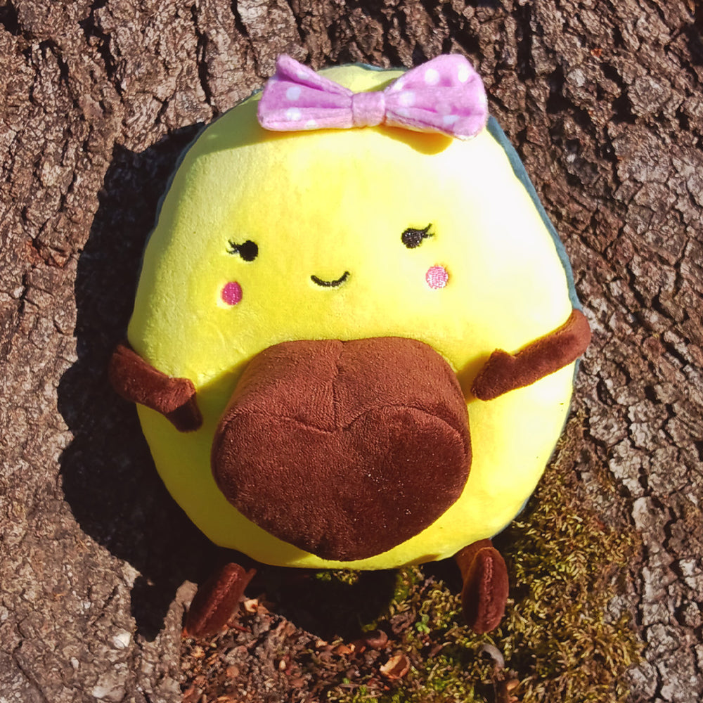 Load image into Gallery viewer, Avocado Plush | Reversible Green Brown Kawaii Plushie
