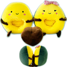 Load image into Gallery viewer, Avocado Plush | Reversible Green Brown Kawaii Plushie
