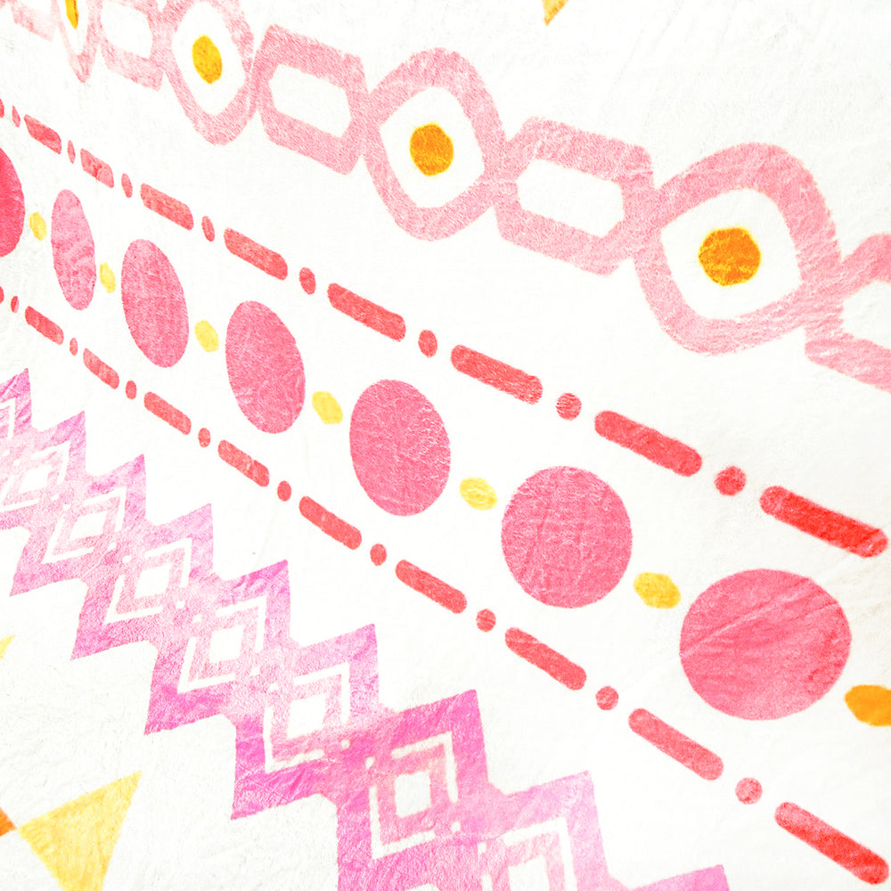 Load image into Gallery viewer, Kawaii Boho Blanket | Cozy Soft Pink Geometric Pattern Throw
