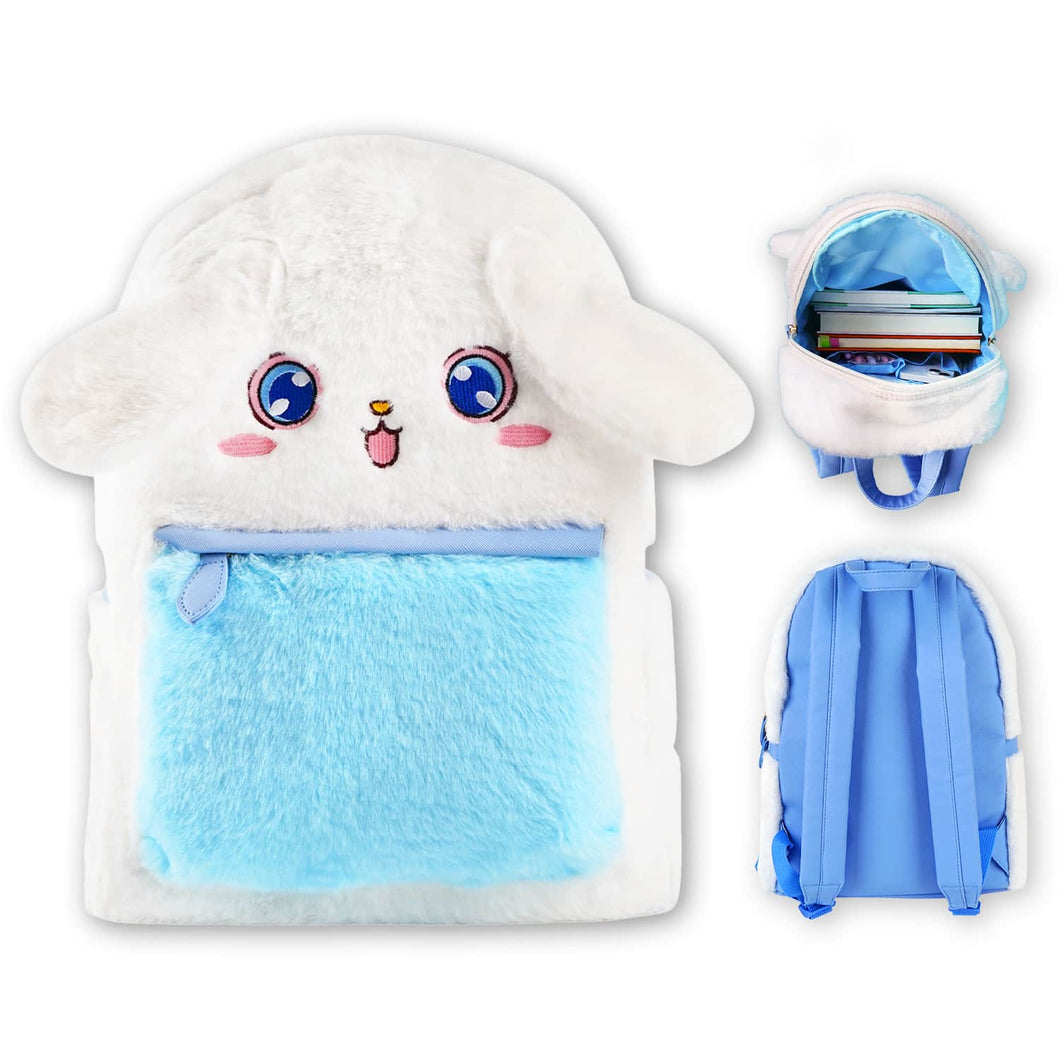 Cinnamoroll Backpack - Anime Blue White Fluffy Bag