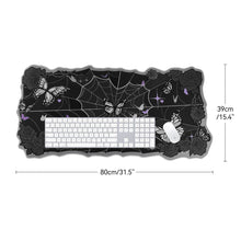 Load image into Gallery viewer, Butterfly Desk Pad | Rose Spider Web Halloween Witch Gothic Mousepad
