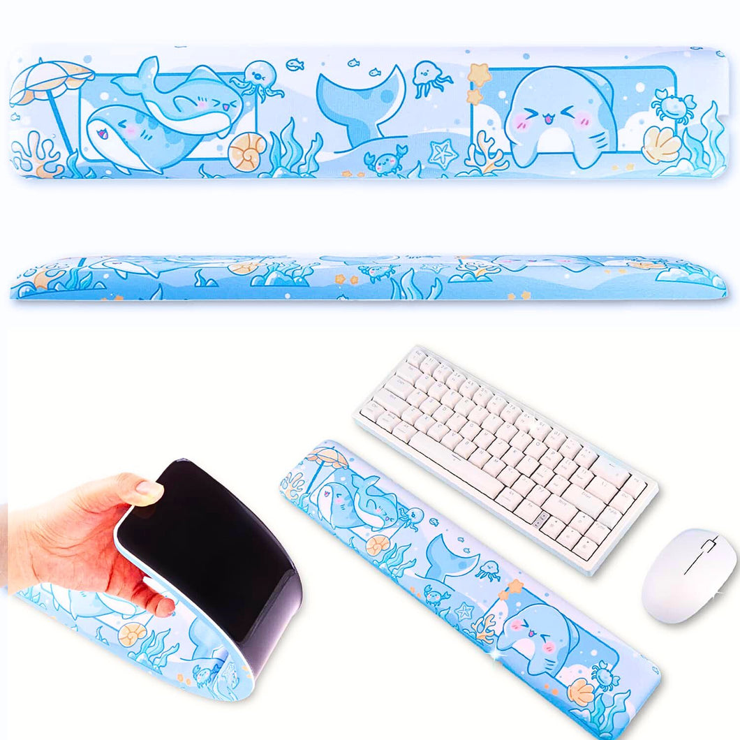 Shark Wrist Rest | Cute Kawaii Anime Pastel Blue