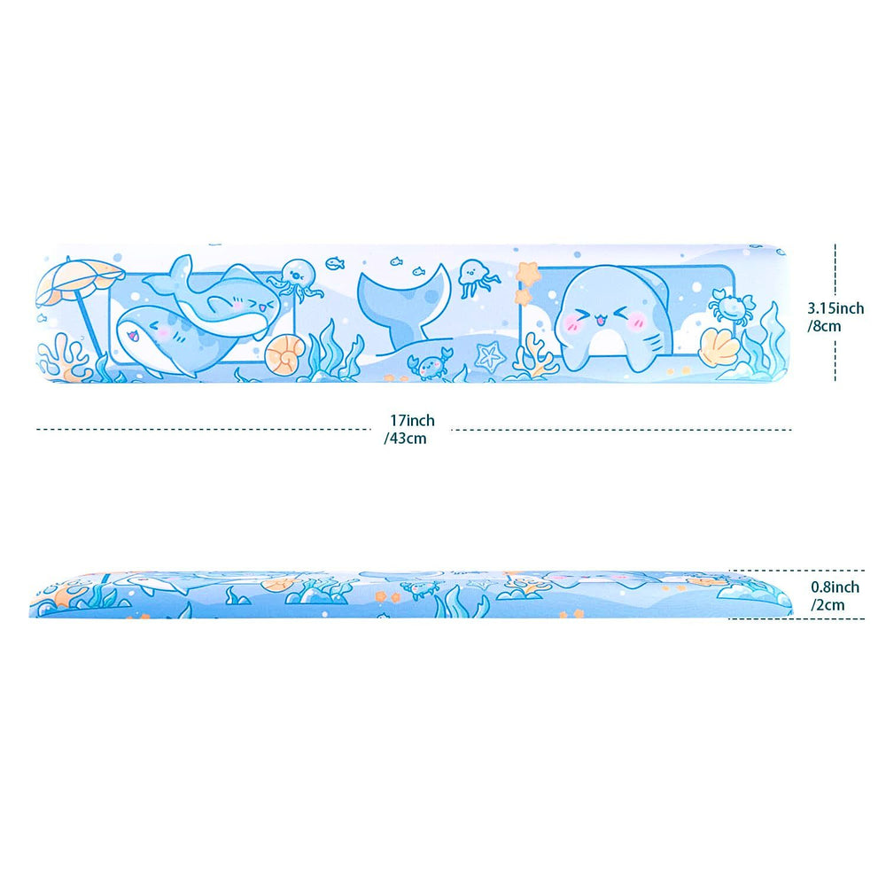 Load image into Gallery viewer, Shark Wrist Rest | Cute Kawaii Anime Pastel Blue
