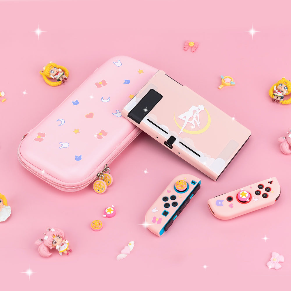 Load image into Gallery viewer, Moon Anime Bundle - Nintendo Switch Lite OLED Case Cover Grips
