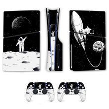 Load image into Gallery viewer, Space Moon PS5 Skin - Astronaut Cute Vinyl Wrap Sticker Sony Playstation 5
