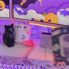 Load and play video in Gallery viewer, Ghost Skin - Purple Halloween Nintendo Switch OLED Standard Lite Skin