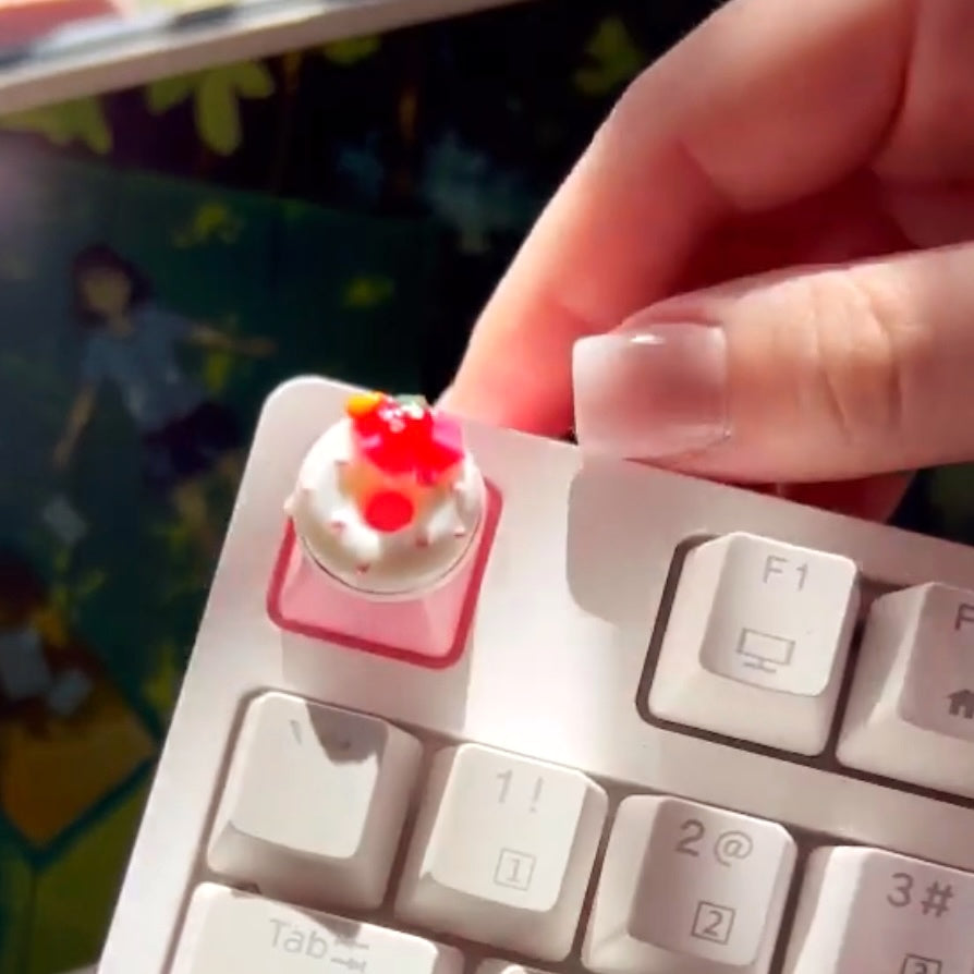 Load image into Gallery viewer, Donut Keycaps Cute Kawaii Keyboard Accessories | 6 Pack with Puller
