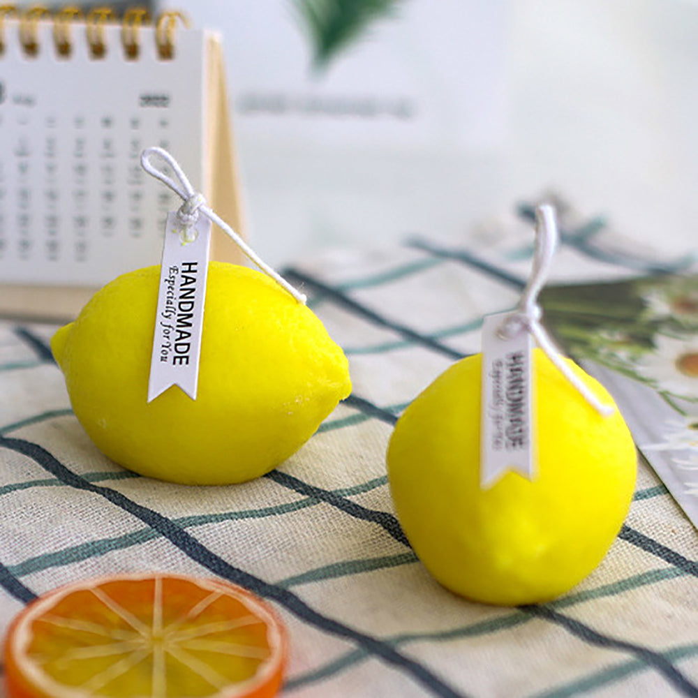 Load image into Gallery viewer, Lemon Candles – Cute Scented Room Decor 2 Pack