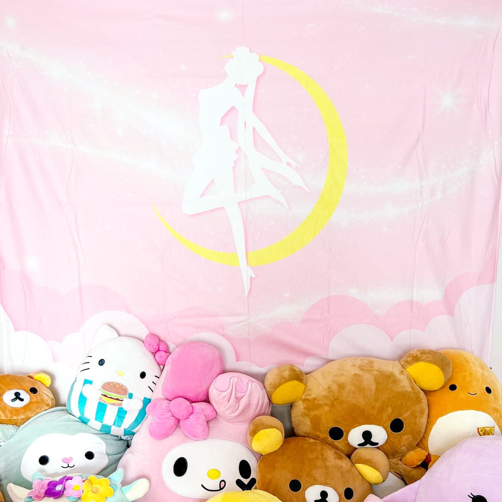 Load image into Gallery viewer, Moon Anime Tapestry - Cute Anime Kawaii Blanket Wall Decor