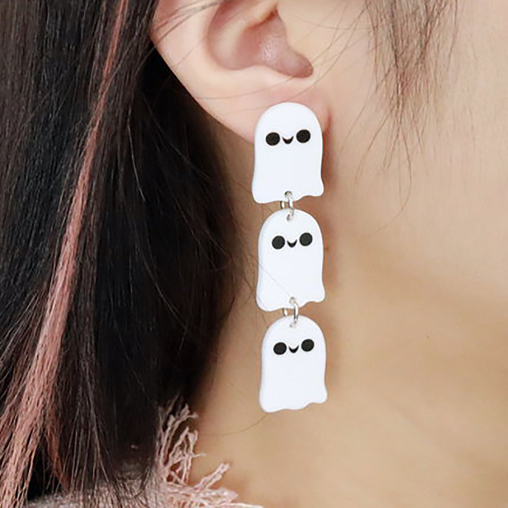 Load image into Gallery viewer, Ghost Earrings – Halloween Cute Gothic Jewelry