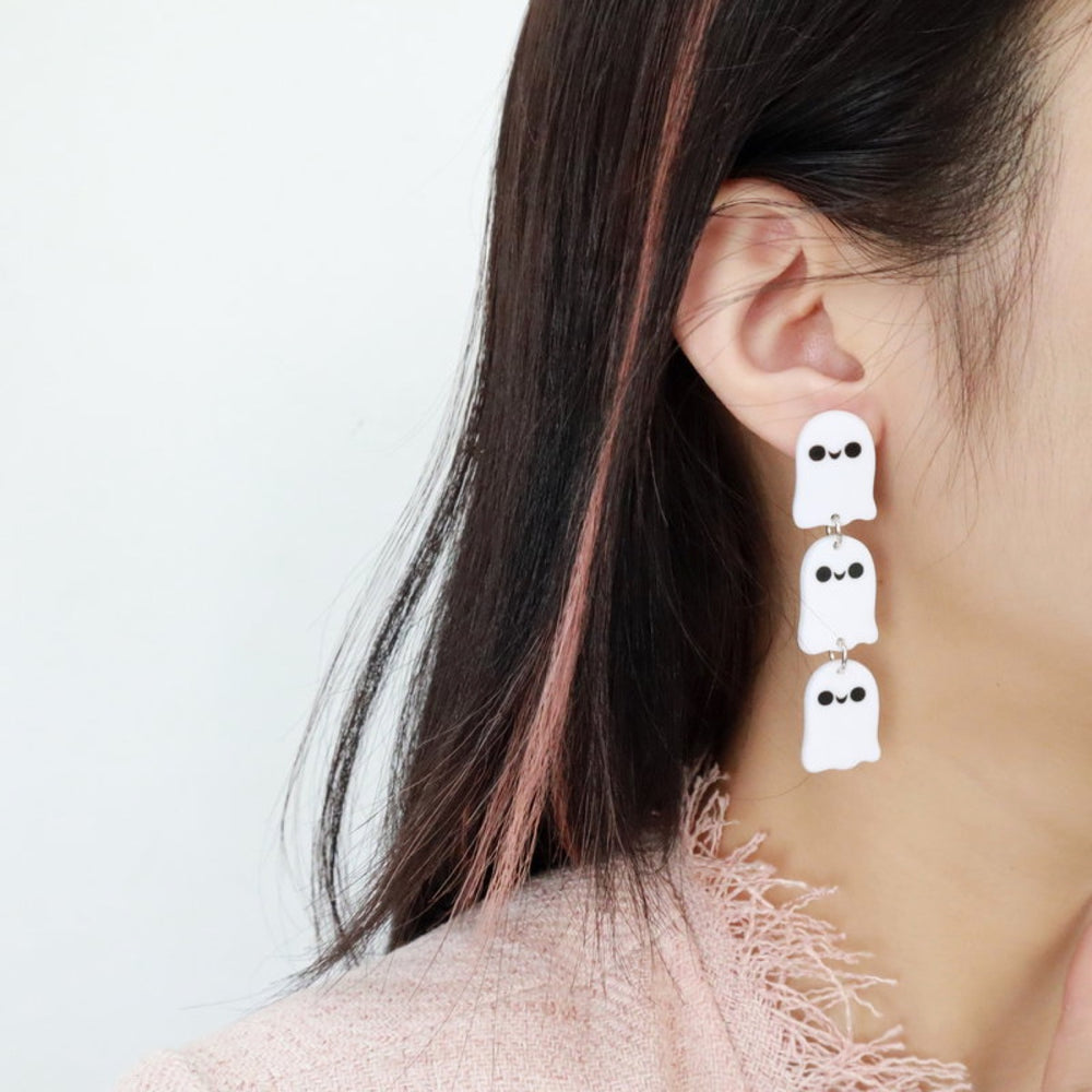 Load image into Gallery viewer, Ghost Earrings – Halloween Cute Gothic Jewelry