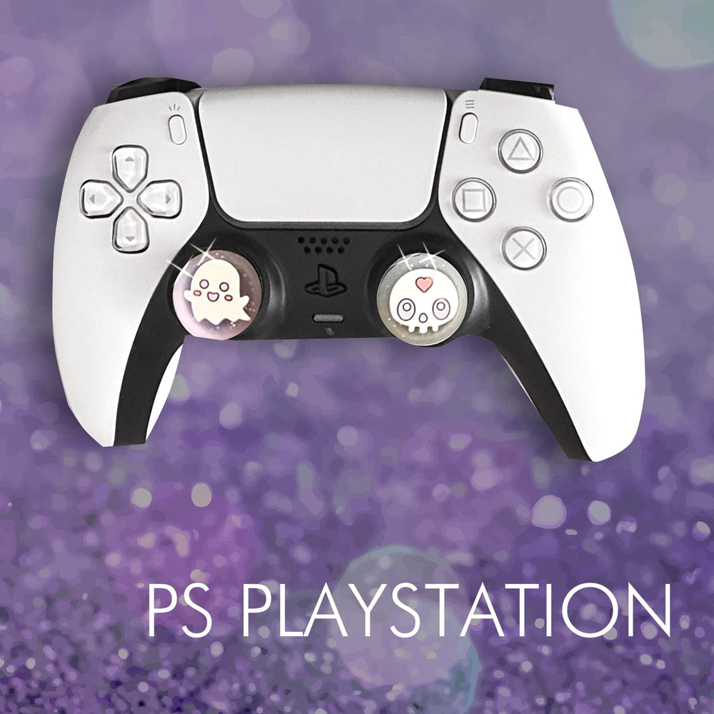Load image into Gallery viewer, Ghost Thumb Grips - Glitter Clear for PS5 PS Xbox Pro Controller
