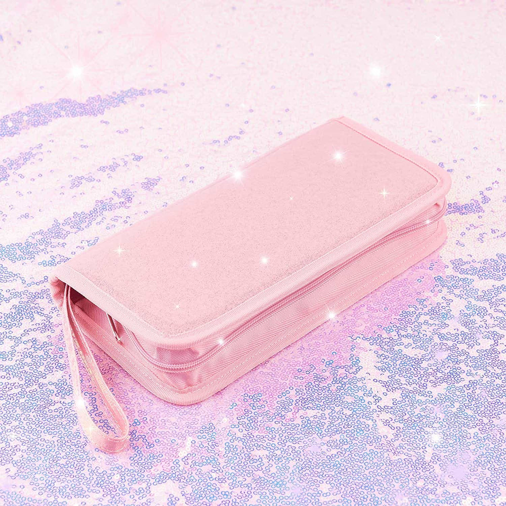 Load image into Gallery viewer, Pink Glitter Carrying Case - Nintendo Switch Lite Standard OLED