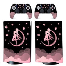 Load image into Gallery viewer, Moon Anime PS5 Skin - Pink Black Anime Wrap Disc Digital
