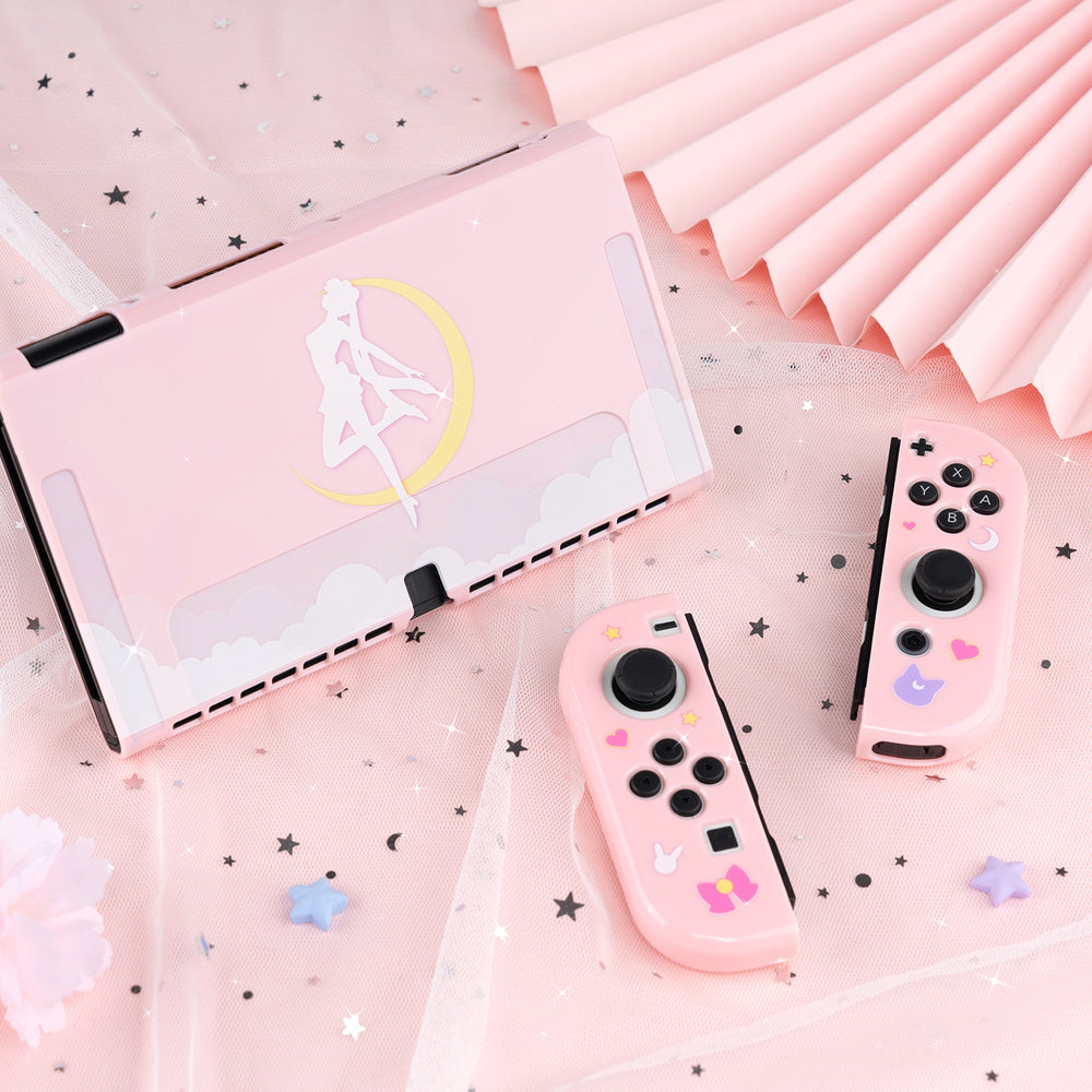 Load image into Gallery viewer, Moon Anime Bundle - Nintendo Switch Lite OLED Case Cover Grips