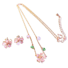 Load image into Gallery viewer, Sakura Necklace Earrings Jewelry Set
