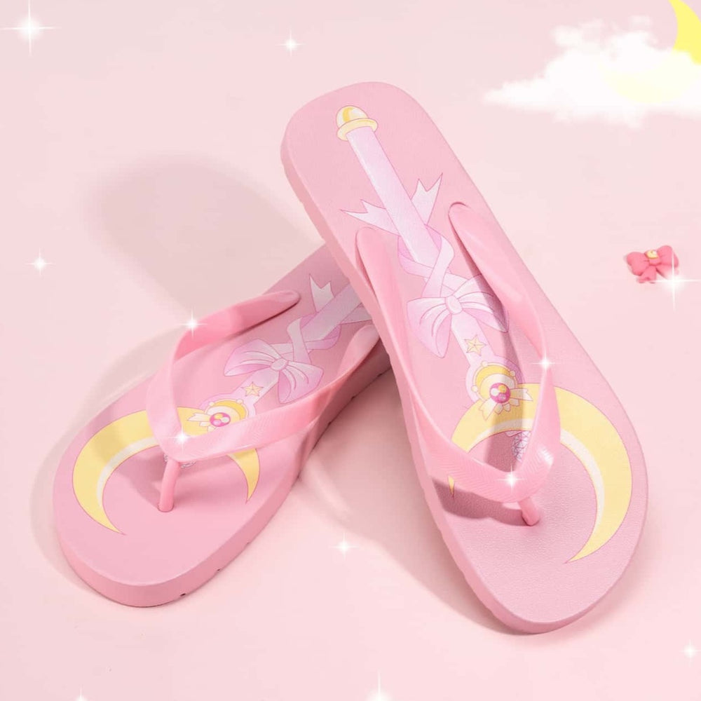 Load image into Gallery viewer, Sailor Moon Flip Flop Sandals - Women&#39;s Medium
