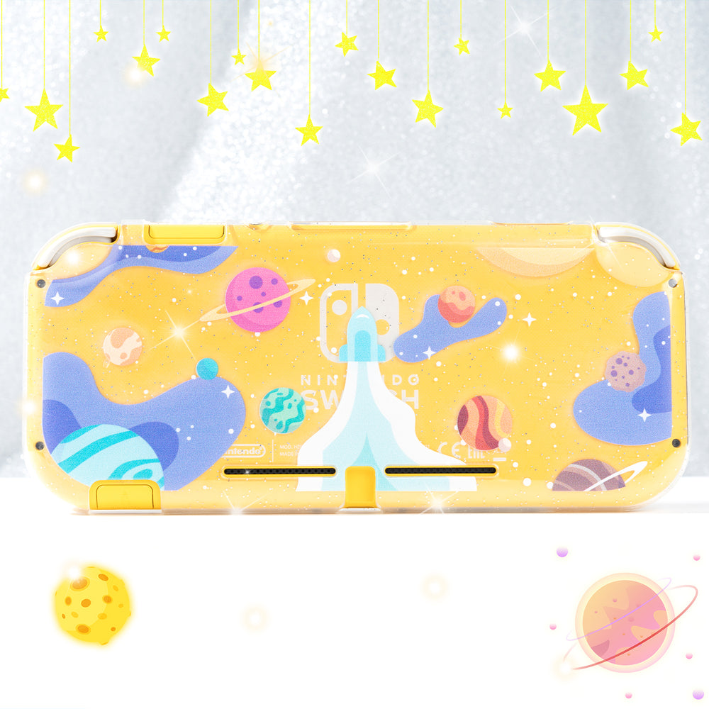 Load image into Gallery viewer, Space Glitter Switch Case - Clear Shell Nintendo Switch Lite
