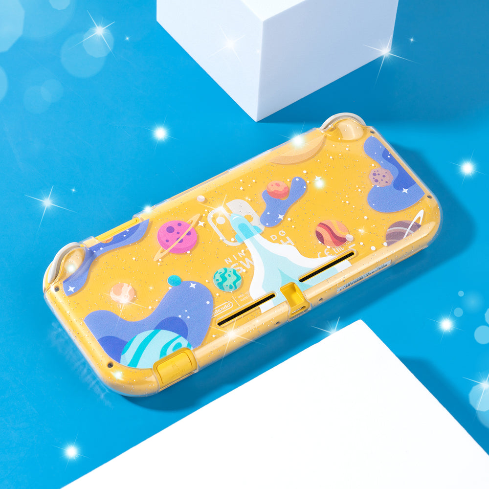 Load image into Gallery viewer, Space Glitter Switch Case - Clear Shell Nintendo Switch Lite
