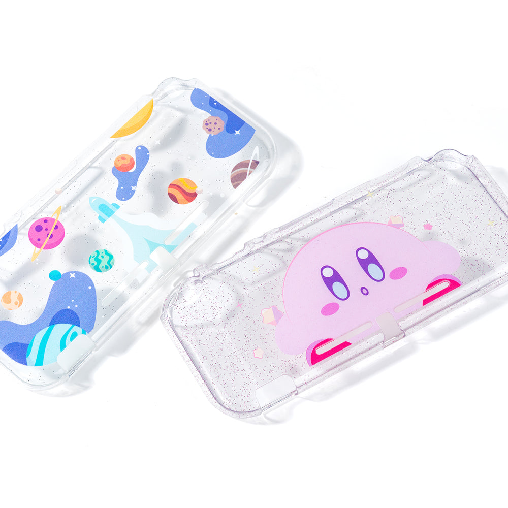 Load image into Gallery viewer, Space Glitter Switch Case - Clear Shell Nintendo Switch Lite
