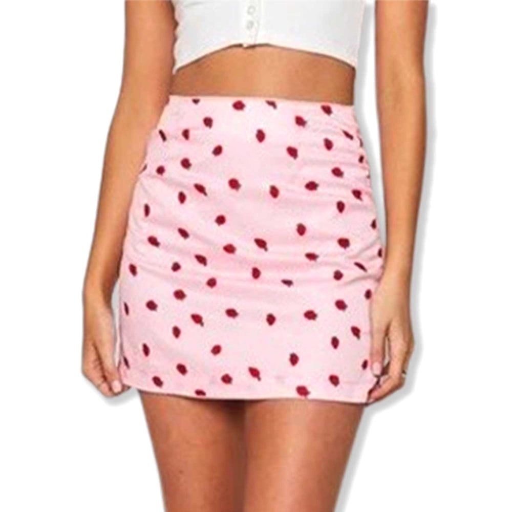 Load image into Gallery viewer, Strawberry Skirt - Kawaii Pink A-Line