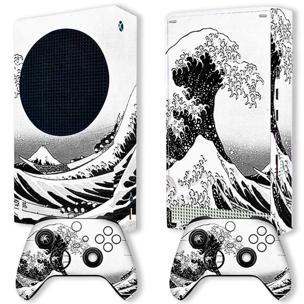 Wave Xbox Skin | Japanese Black White Vinyl for Xbox Series S or X