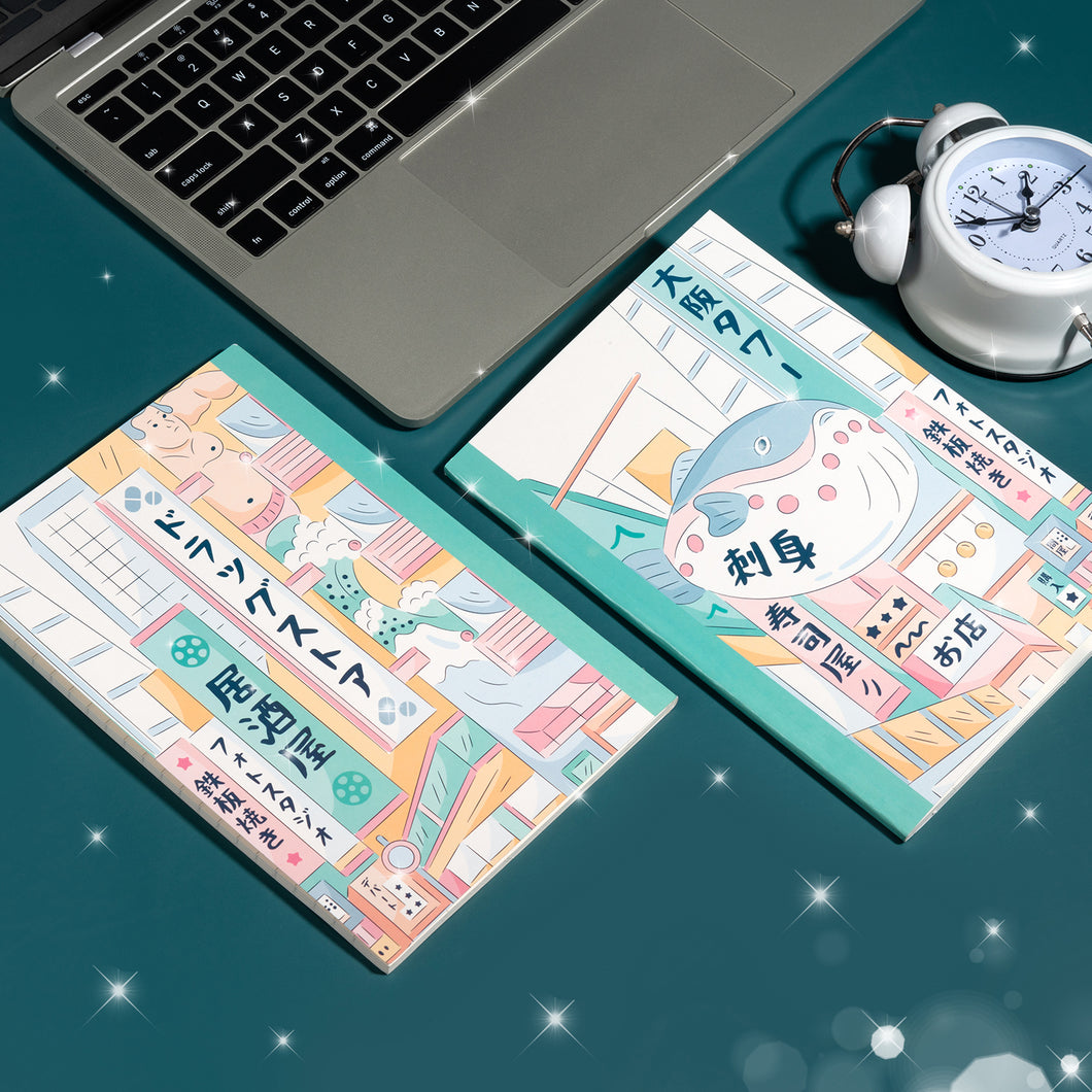 Whale Notebook - 2 Pack Cute Anime Journal